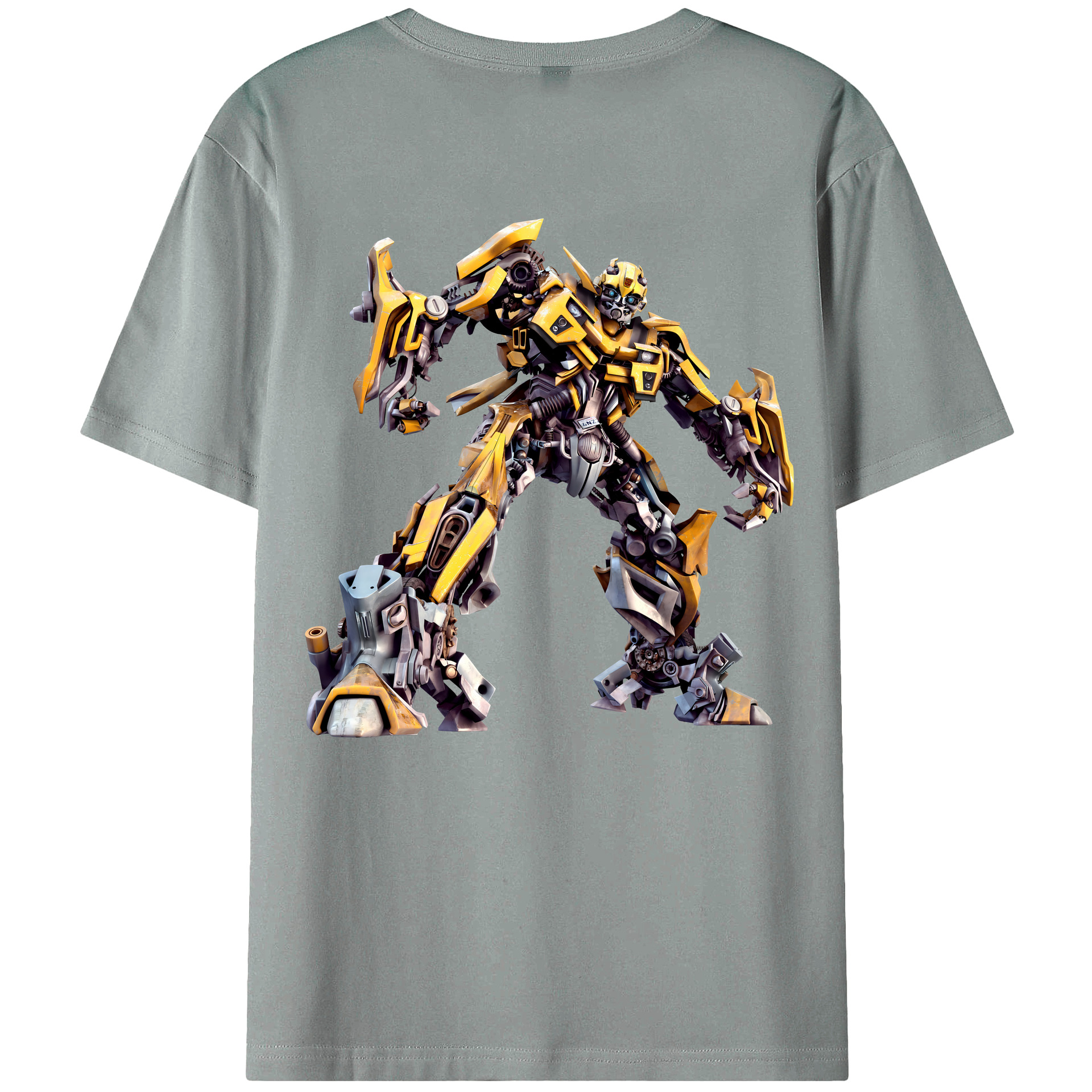 （画像用） Transformers トランスフォーマー 綿100％ メンズ半袖Tシャツ（バックプリント） 通気性